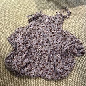 Veronica Beard Floral Maxi Dress - Purple and Brown